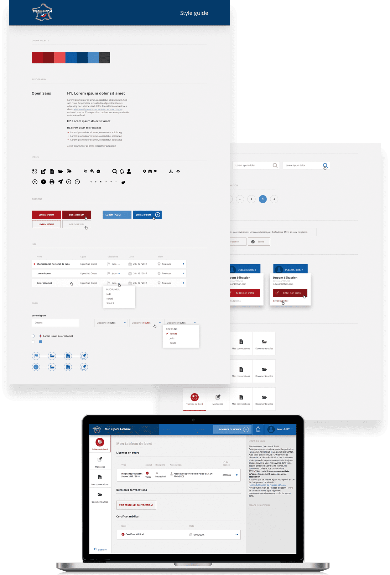 étude de cas de la fédération sportive de la police nationale design web